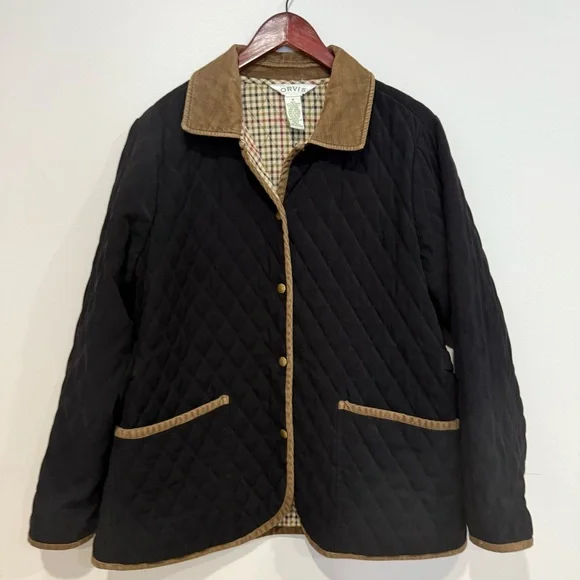 Orvis Womens Barn Jacket Equestrian Chore Coat Flannel Lined Thinsulate Medium - Picture 2 of 15